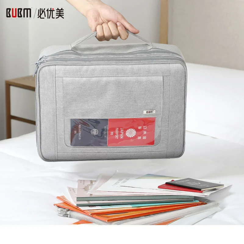 BUBM document ticket bag large capacity certificate files organizer for home travel use passport contracts | Багаж и сумки