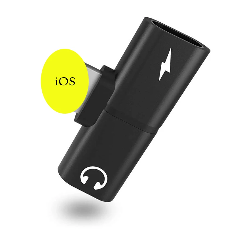 

Dual for lightning jack Aux Adapter Music & Call & Charger converter for lightning Splitter jack for iphone X 7 8 Plus OTG Cable