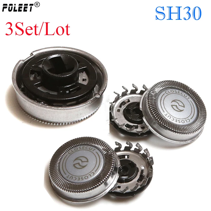 

Poleet 3pcs Shaver heads SH30 Replacement for Philips Razor Blade SH50 S510 S511 S512 S520 S530 S531 S538 S551 shaving head