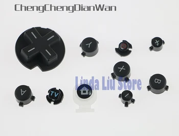 

ChengChengDianWan full button black Plastic Power Button Home ABXY Button D-Pad Replacment For Wii U WIIU Game Pad Controller