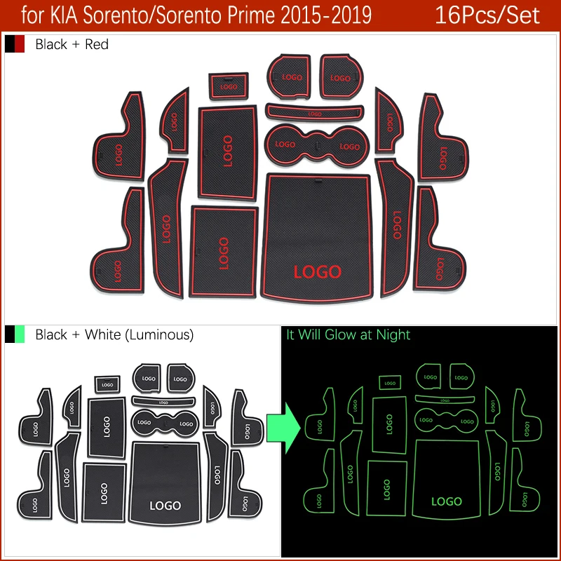 Противоскользящий слот для ворот коврик резиновая подставка для KIA Sorento Sorento Prime UM MK3 аксессуары автомобильные наклейки