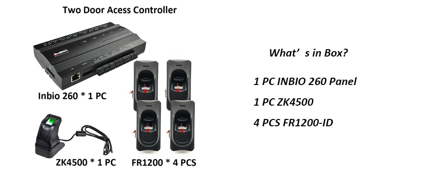 Inbio260 Tcp/Ip Система контроля доступа две двери безопасности доступа Управление; двойная дверь доступа Управление Панель с FR1200 zk4500