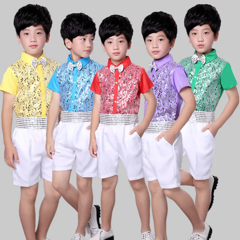 Children's Costume Children's Choir Clothing Boy's Wear Short Sleeve