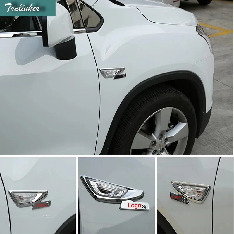 Tonlinker внешняя Поворотная световая крышка наклейки для Chevrolet TRAX-19 автомобильный Стайлинг 2 шт. ABS хромированные наклейки