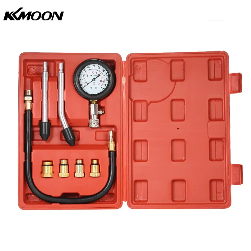 

Gasoline Engine Compression Tester Auto Petrol Gas Engine Cylinder Automobile Pressure Gauge Tester Automotive Test Kit 0-300psi