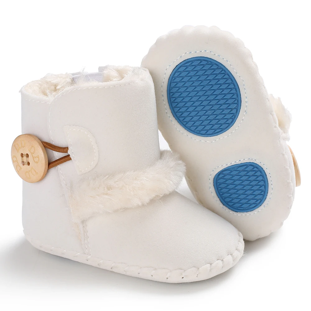 Детские Девочки Мальчики младенческие сапоги для снега Нескользящие зимние теплые Полуботинки для новорожденных мягкая подошва шерсть обувь Мода Высокое качество детская обувь