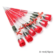 6 шт. Ароматическая ванна мыло в форме розы Лепесток для свадьбы День Святого Валентина День матери день учительницы подарки вечерние принадлежности