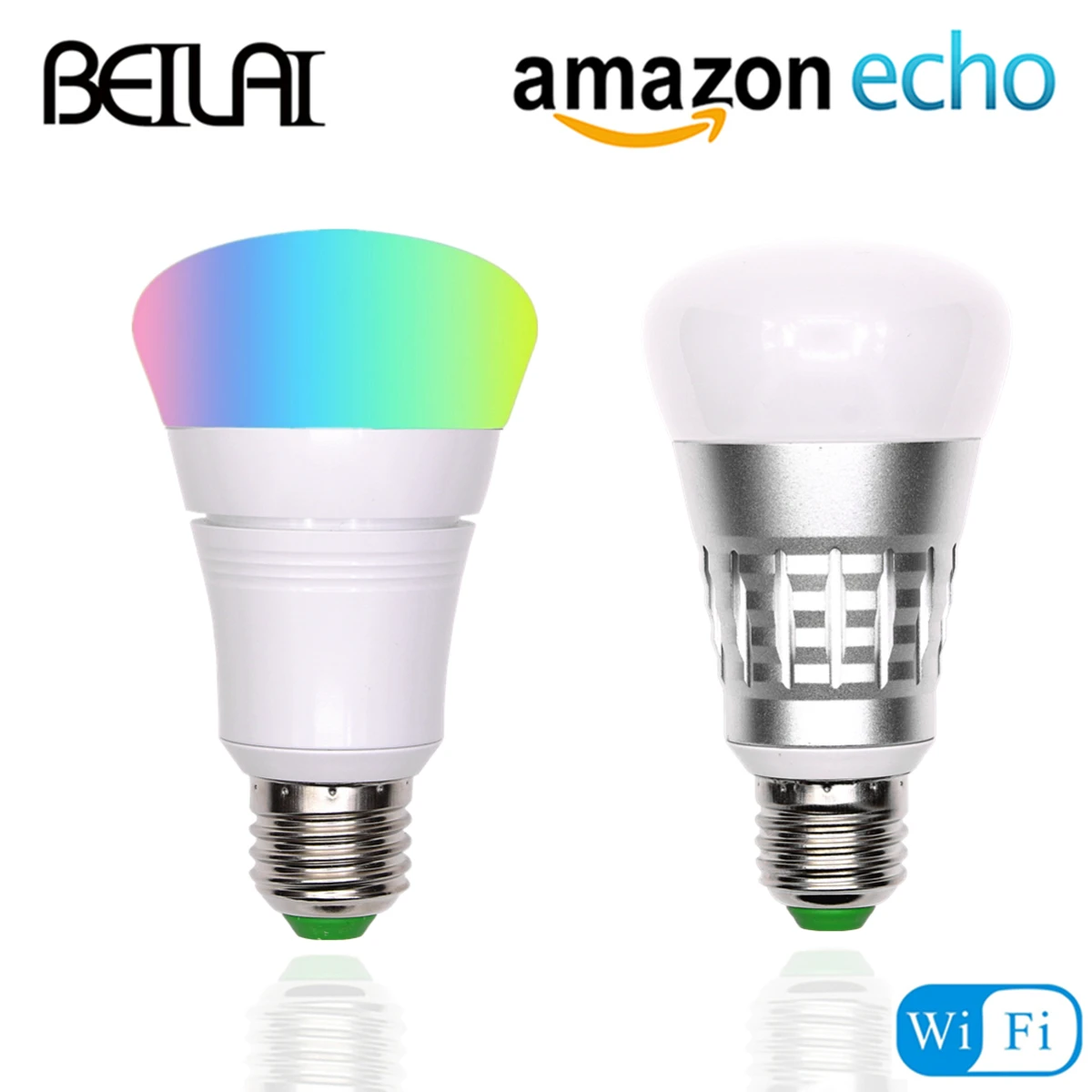 

WiFi Smart LED Bulbs E27 LED lamp 110V 220V Dimmable RGBW LED Lights for Amazon Alexa Google Home By IOS/Android APP Control