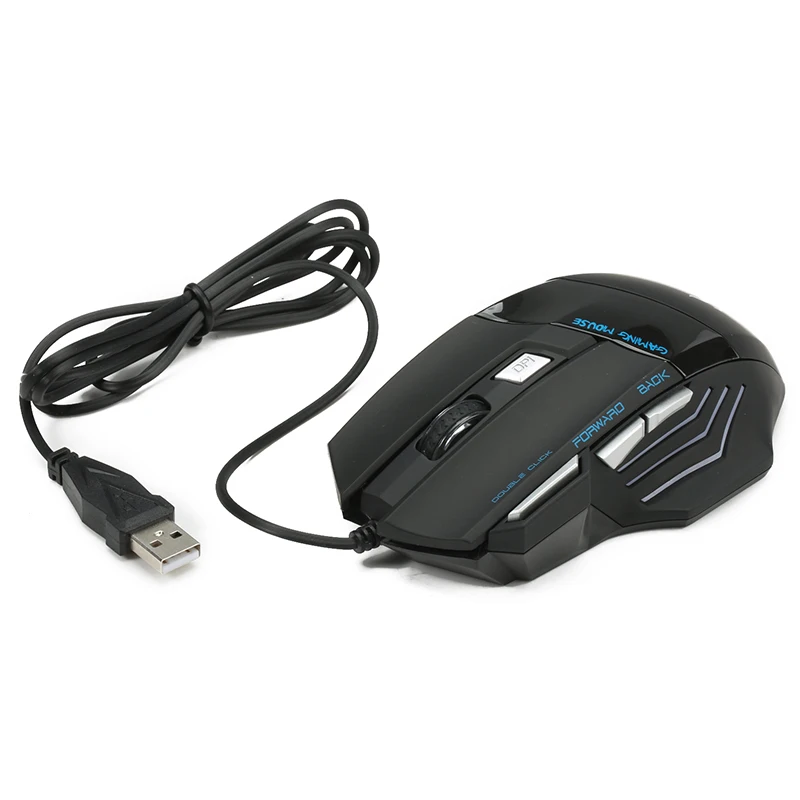 LED Optical Wired Mouse for Computer Accessory Gaming working white