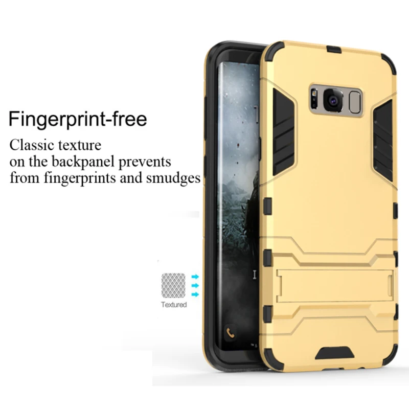 100 шт 2 в 1 Kickstand Гибридный ТПУ+ PC Стенд держатель чехол для samsung S10 E 5G S9 S8 Note 9 8 Plus ударопрочный чехол