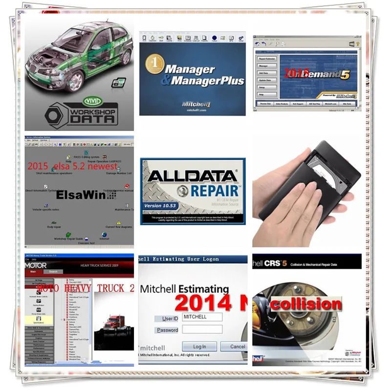Auto repair ALLDATA Software All data 10.53+mitchell on demand 2015 Car