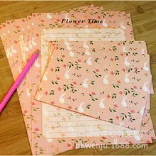 1 шт. красивый маленький свежий романтический цветочный конверт с надписью, набор милых букв с надписью «love», белая надпись