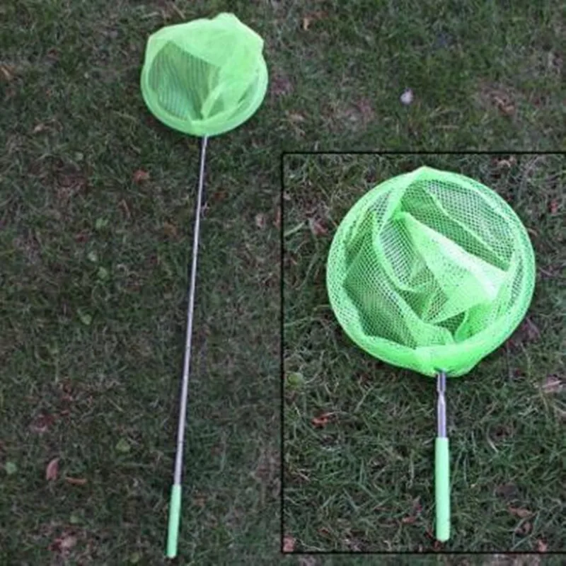 green Забавная Выдвижная сетка из нержавеющей стали для ловли насекомых, Детские рыболовные инструменты, вечерние игрушки, подарок Navidad - Цвет: green