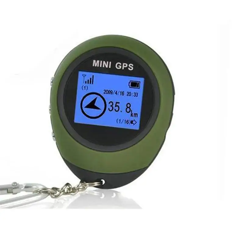 Mini Handheld GPS Receiver Tracker and Location Finder with Keychain USB Rechargeable for Outdoor Sport Travel