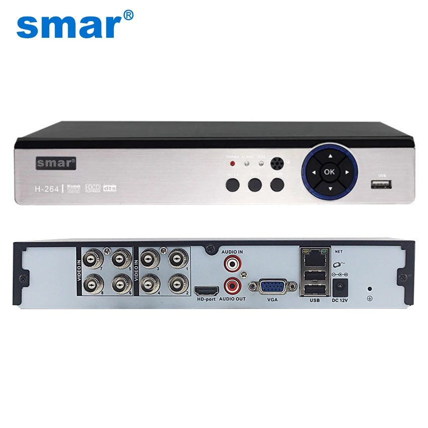 Smar 5 в 1 видеонаблюдения DVR 4CH 8CH AHD 4MP 3MP 1080P H.264 Гибридный видео Регистраторы для AHD TVI CVI аналоговый IP Камера Onvif2.3