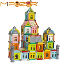 MIPOZOR, 300 шт./лот, магнитные строительные блоки, игрушки для детей, девочек и мальчиков, детский Магнитный конструктор, развивающие магнитные палочки