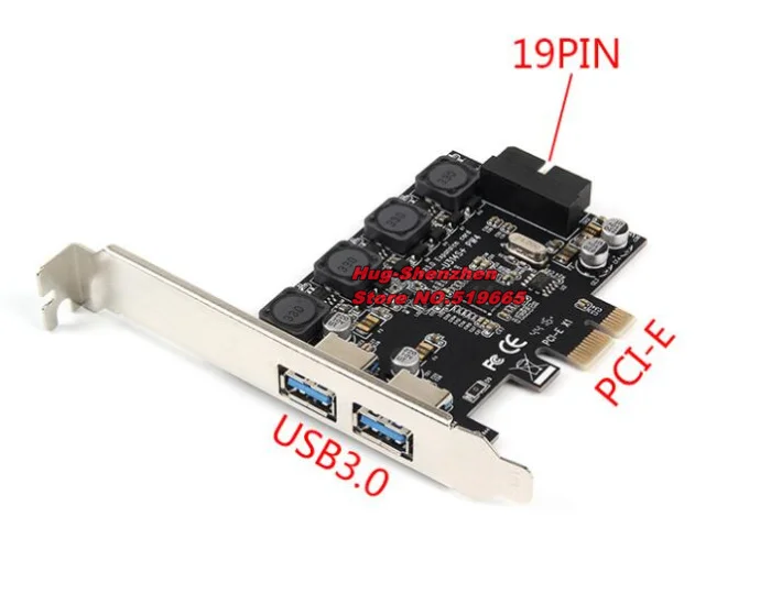 PCI Express PCI-E к USB 3,0 карта расширения с USB3.0 19pin порт адаптер для рабочего стола WIN 10 Бесплатный драйвер