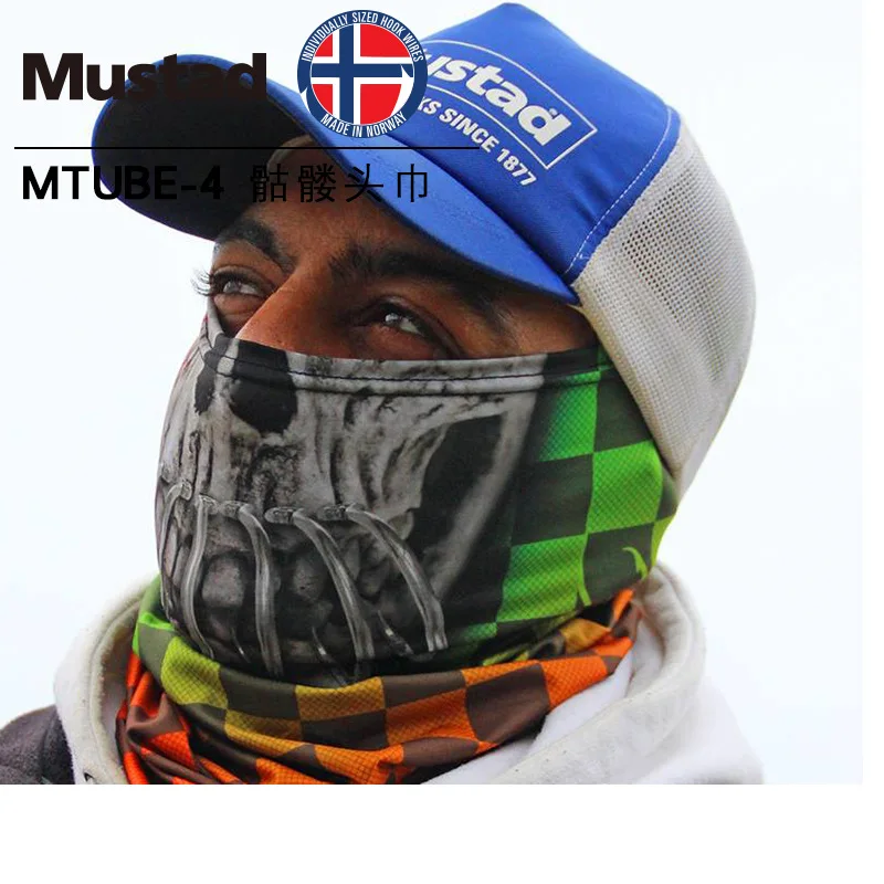 Mustad Norway Origin маска для лица Солнцезащитная маска для шеи Балаклава из «дышащей» ткани Мягкая повязка-баф UPF30+ для рыбалки езды на велосипеде, MTUBE