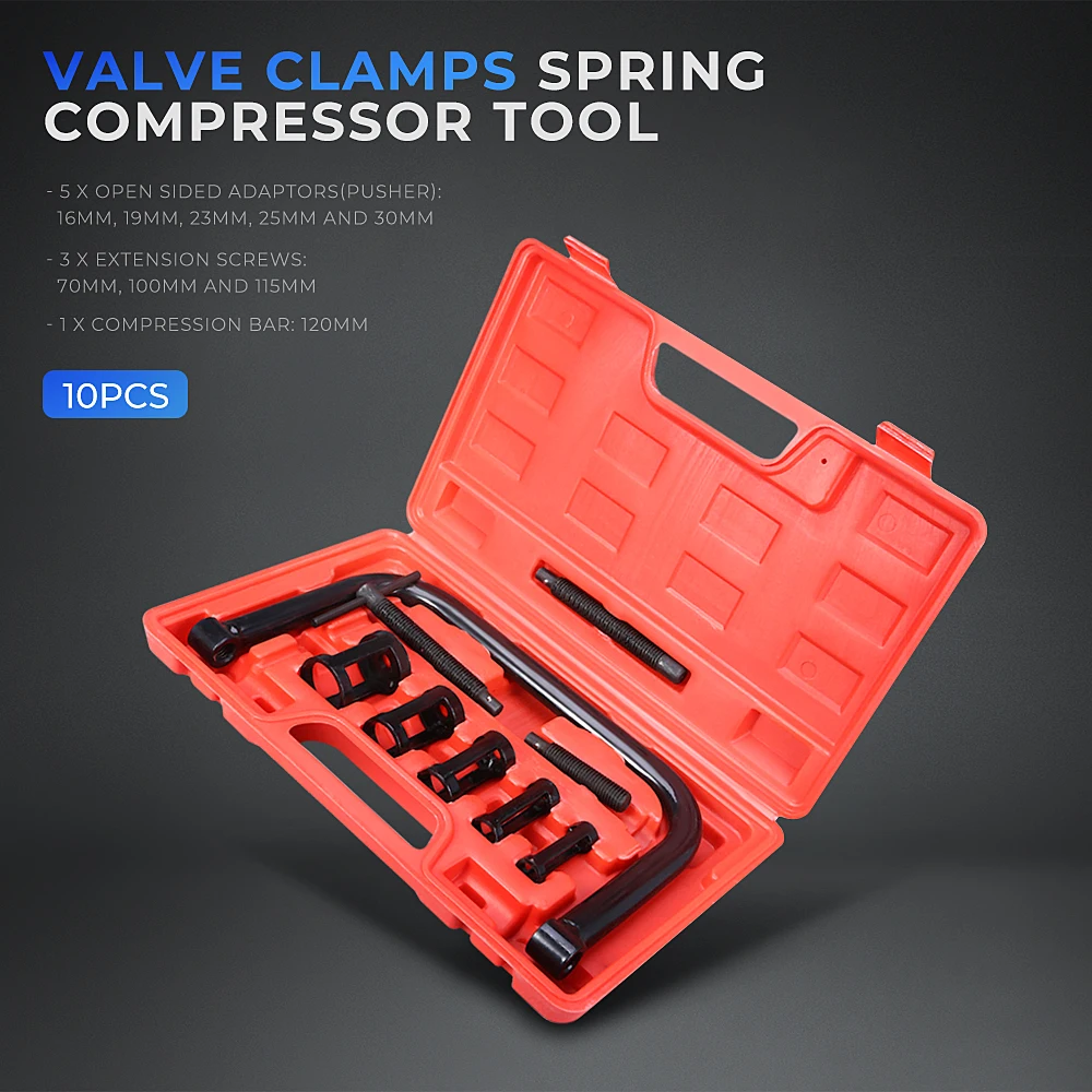 10pcs Valve Clamps Spring Compressor Automotive Tool Set Repair for Car