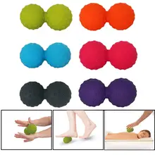 Силиконовый выдавливающий массажный фасции мяч для йоги в форме арахиса мяч для массажа ног расслабляющий шар для рук