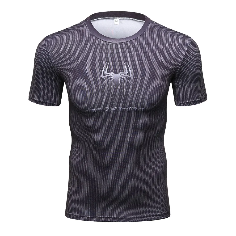 

New Fitness Compression Shirt Men Anime Superhero Punisher Skull Captain Americ 3D T Shirt Bodybuilding Crossfit tshirt
