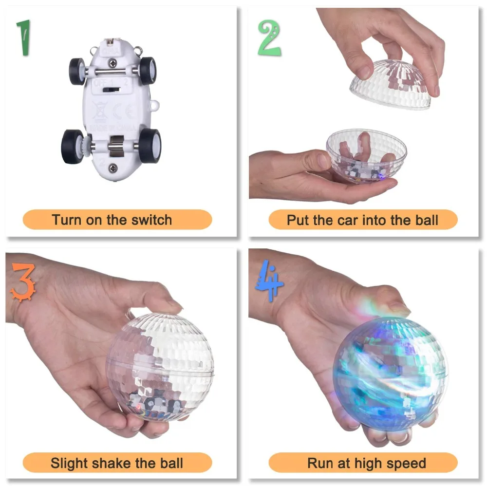 UTTORA Stunt Car Mini Cool Toys, High Speed Racing Car 360 Degree Spinning Novelty Toy with Colorfor Flash Light,Best Gift for B