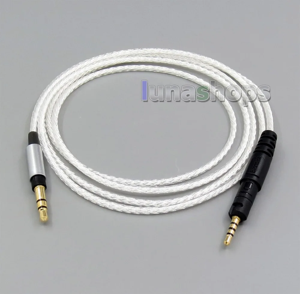 LN005688 Silver Plated Upgrade DIY Custom Cable Cord for Headphone audio tech ATH M40x ATH M50x ATH M70x
