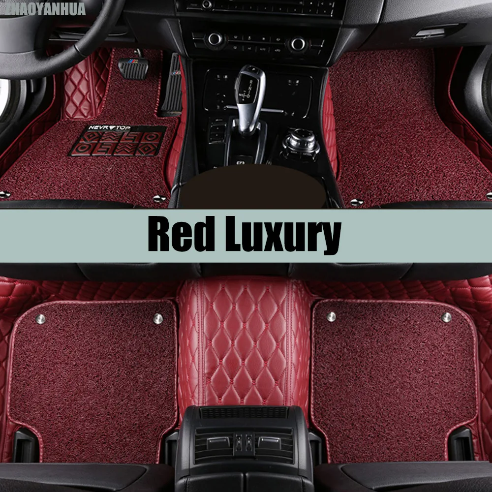 

ZHAOYANHUA Car floor mats Case for Chevrolet Cruze Malibu Sonic Trax Sail captiva leather Anti-slip car-styling carpet liner