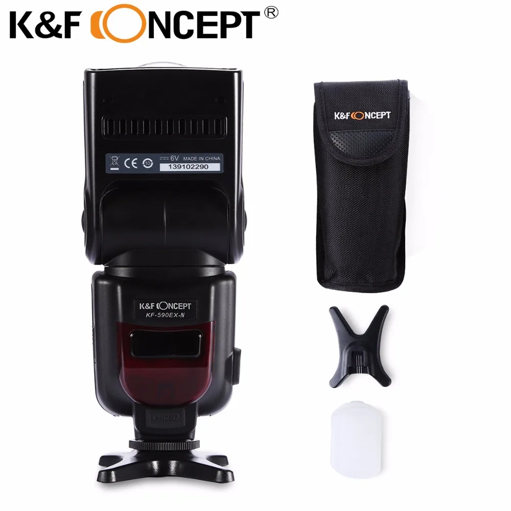 

K&F CONCEPT KF590EX TTL GN56 Master Flash Speedlite for Nikon D7100 D5300 D5200 Cameras + 3 free Gift for all Nikon DSLR Cameras