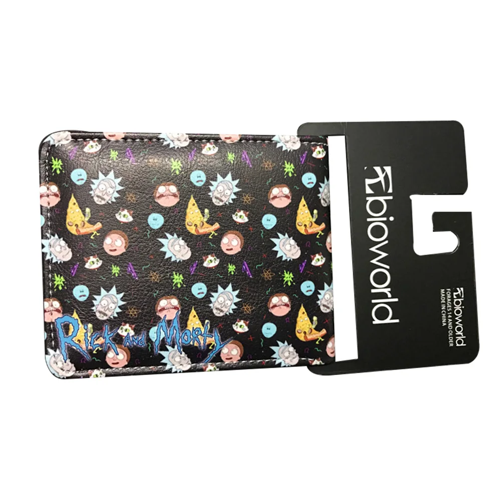 Rick& кошелек Морти цитаты комиксов мультфильм мужской кошелек короткий кошелек аниме клатч для монет