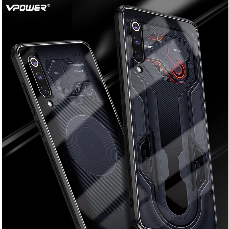 

Vpower Mi9 Glass Patterned Case for Xiaomi Mi9 SE Case Protector Back Cover Silicone Soft Edge Coque for Xiaomi mi 9 M9 Cases