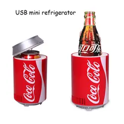 Мини usb Холодильник cooler нагреватель классный холодильник двойного использования дома, общежития DC 5 В 12 В автомобиля офис холодильник