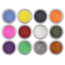 12 Цветов блеск Дизайн ногтей пыли набор инструментов акриловые жемчужина польских Инструменты для маникюра 3D Дизайн ногтей Аксессуары Глиттеры для ногтей Косметическая пудра