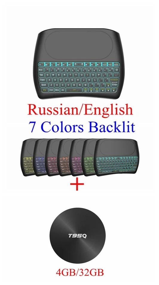 4GB 32GB D8 Backlit T95Q Android 9,0 ТВ приставка Amlogic S905 X2 4 ГБ DDR3 32 ГБ/64 Гб 2,4G/5G двойной WiFi USB3.0 BT4.1 поддержка 4K H.265 Smart медиаплеер - Цвет: 4GB 32GB D8 Backlit