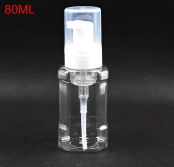 

(40pcs)80ml clear color Foaming bubble pump container empty PET plastic DIY foam bottles , transparent foam pump cosmetic bottle