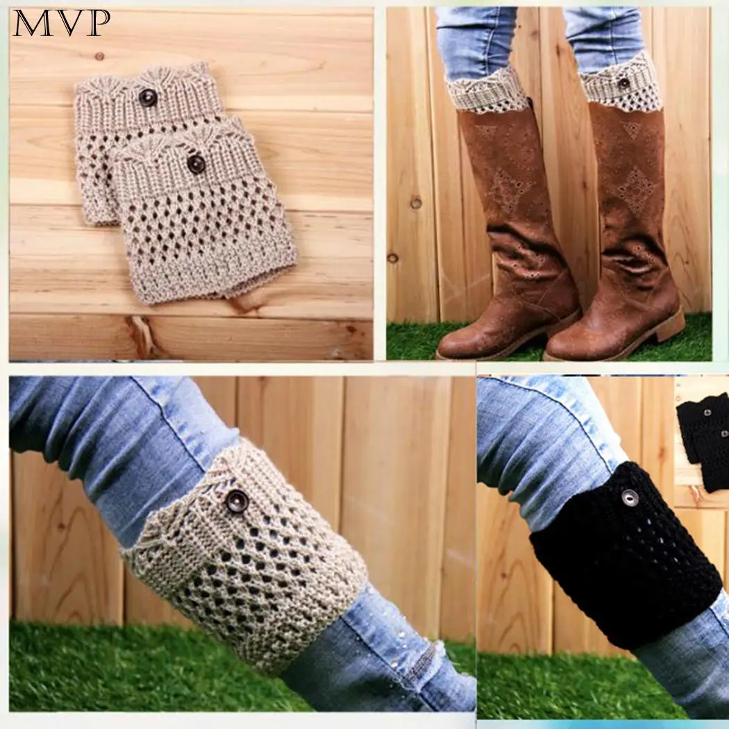 

Women Casual Solid Hollow Elastic Boot Toppers Socks Leg Warmer Winter, Autumn, Spring Standard