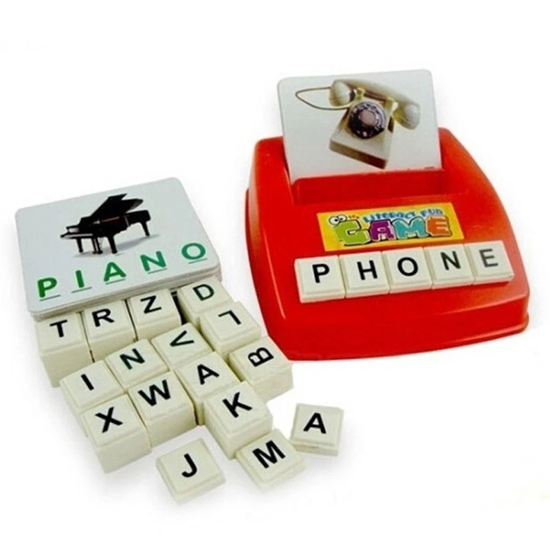 

Zhenwei Literacy Fun Game for Preschool Kids Early Educational CardsToys Learning English Spell Typewriter Learning Toys