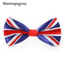 Бренд Mantieqingway галстук-бабочка для Для мужчин США и Великобритании Флаг дизайн Галстуки для Свадебный, вечерний Галстук Модные банты галстуки-бабочки Для мужчин подарки