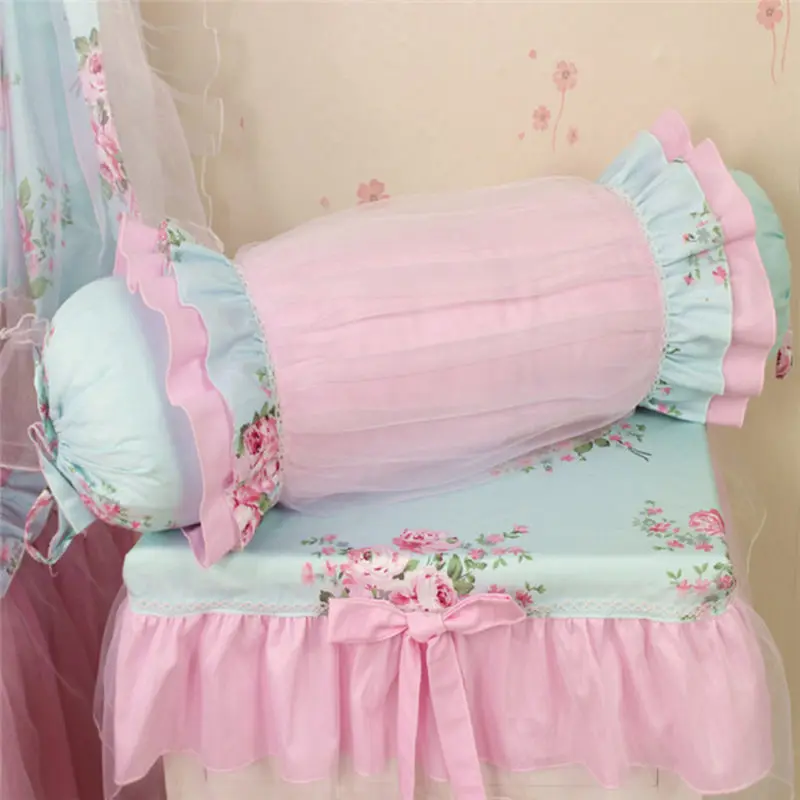 

Pastoral pillows candy cushion sweet princess print sofa/car cushions lace ruffle wedding decoration lumbar pillow hand rests