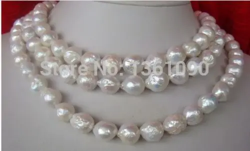 

00639 12-13mm south sea baroque white pearl necklace 50 NEW