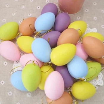 

4 Pcs Cartoon Color Egg Fun Gags Easter Gift Unisex Kid Toy Phone Key Chains Home Drcoration Room Decor Party Props Random Color