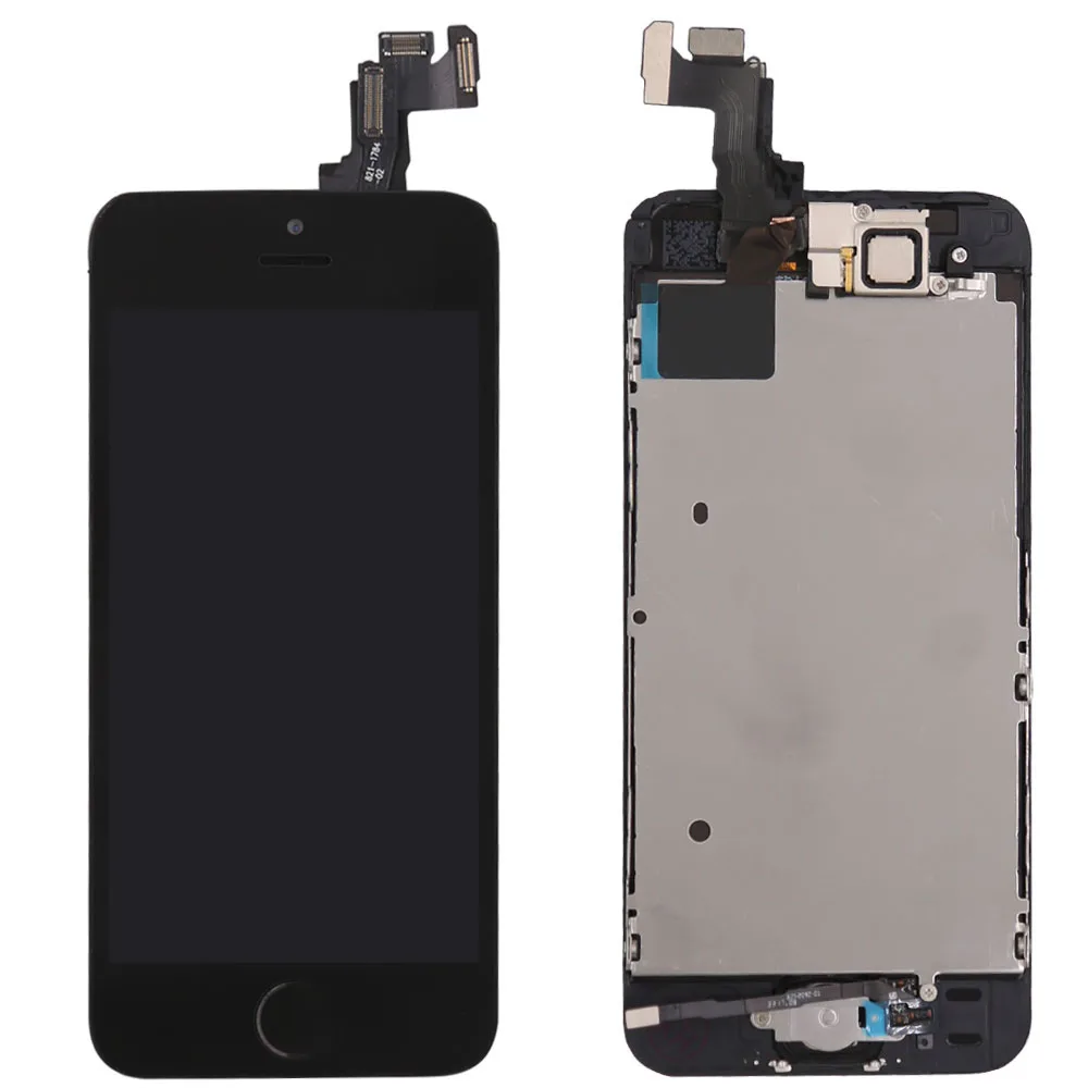 For iPhone 5s Screen LCD Replacement With Home Button Front Camera