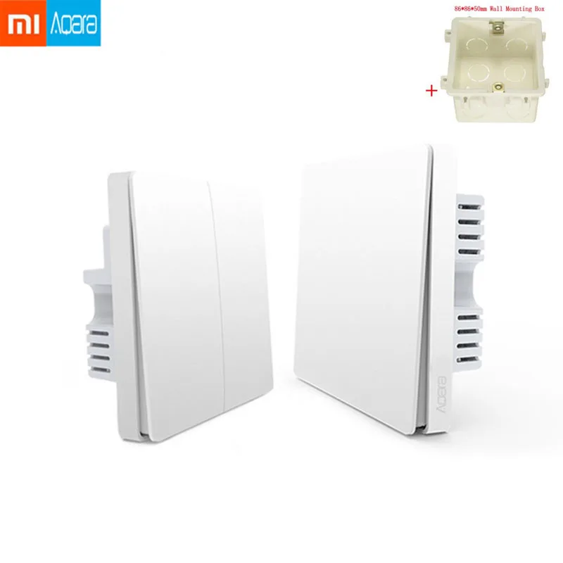 

Original Xiaomi Smart home Aqara Smart Light Control ZiGBee Wireless Key switch ad Wall Switch Via Smarphone APP Remote Control