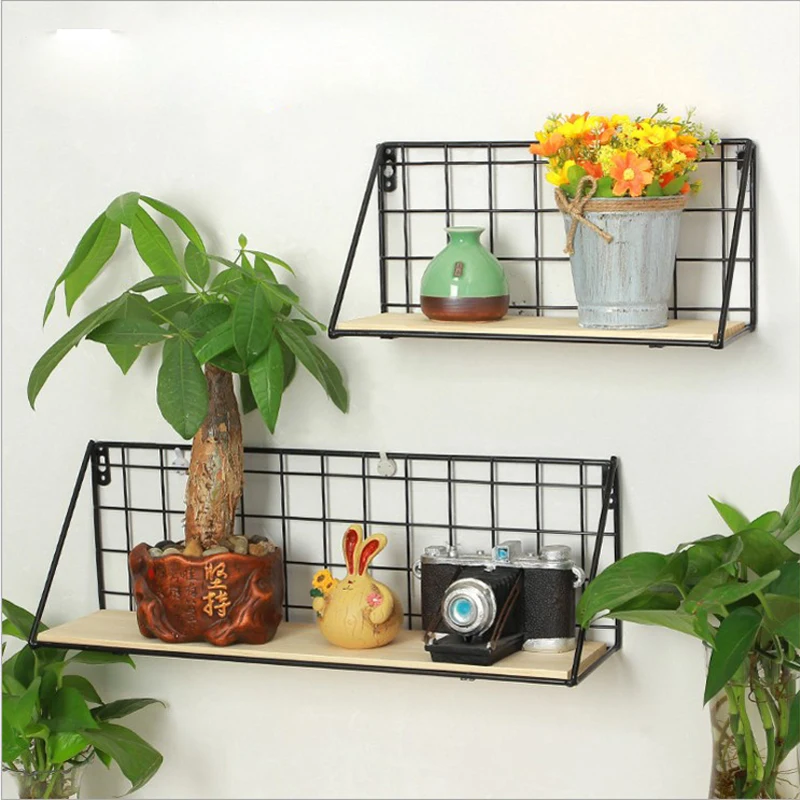 

Metal Grid Storage Shelf for Wall Vogue Nordic Scandinavian Wall Mounted Storage Basket Book Magazine Organizer Home Decor