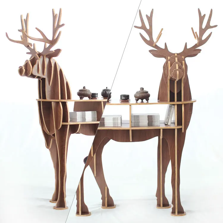 Wooden Deer home decor coffee table KING II self-built puzzle furniture