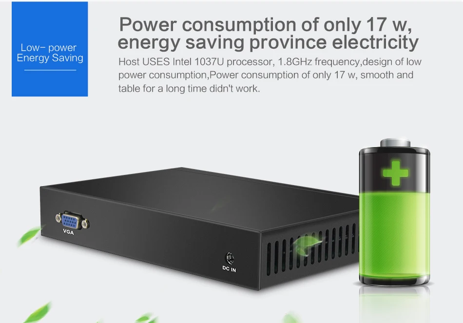 Мини ПК 6 Ethernet LAN маршрутизатор брандмауэр Intel Celeron 1037U pfSense настольный промышленный ПК ВПН Windows 7*24 часа работы