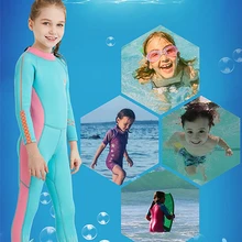 Гидрокостюм для женщин и детей, 2,5 мм, неопреновый гидрокостюм для дайвинга, термальная теплая одежда для плавания для девочек, неопреновые штаны для плавания, Рашгард