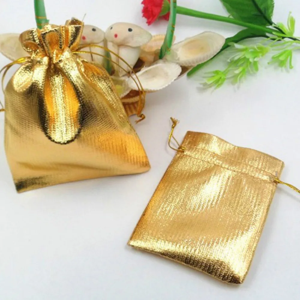 50 шт./пакет золотые украшения сумка серьги ожерелье браслет Органайзер Подарочная сумка носок Шарф Ткань Органайзер сумка 3 размера в