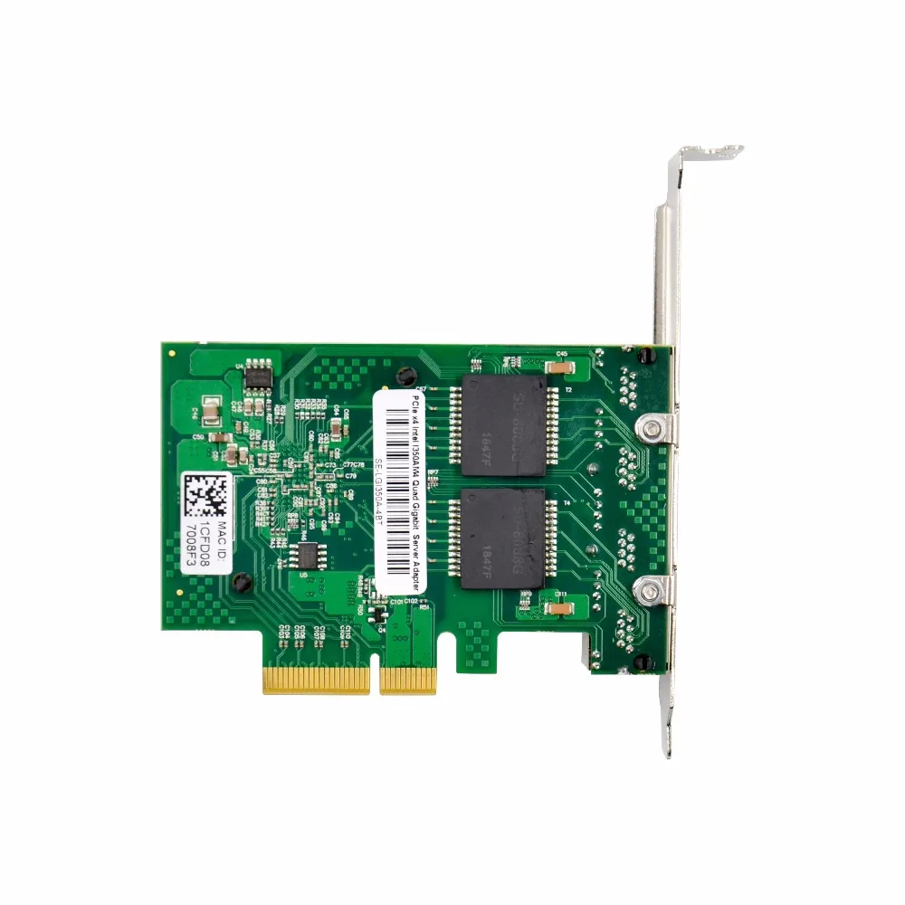 350T4 PCI-E X4 Quad Порты и разъёмы 10/100/1000 Мбит/с Gigabit Ethernet сетевой карты серверный адаптер 4 Порты и разъёмы LAN I350-T4 NIC Intel NHI350AM4
