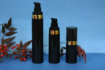 

2pc /lot15ml 30ml 50ml black airless bottle serum/lotion/foundation/essence/sparyer bottle /mist sprayer pump cosmetic packing